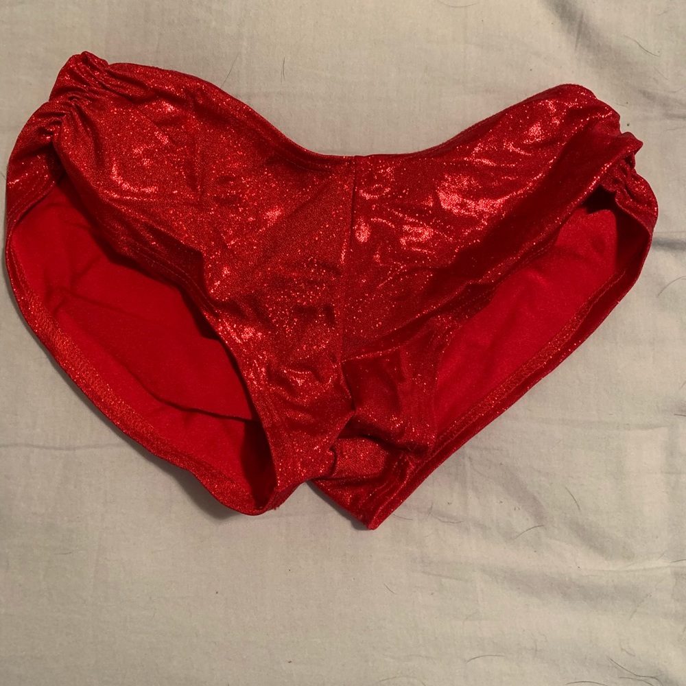 Red sparkly rave/festival bottom